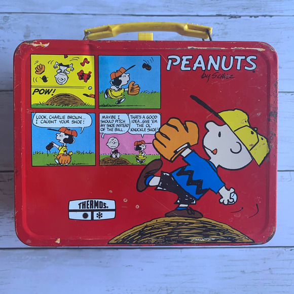 Peanuts Kitchen Peanuts Thermos 965 Metal Lunch Box Poshmark